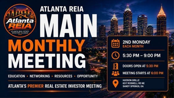 Image from the organizer’s page for Atlanta REIA Main Monthly Meeting