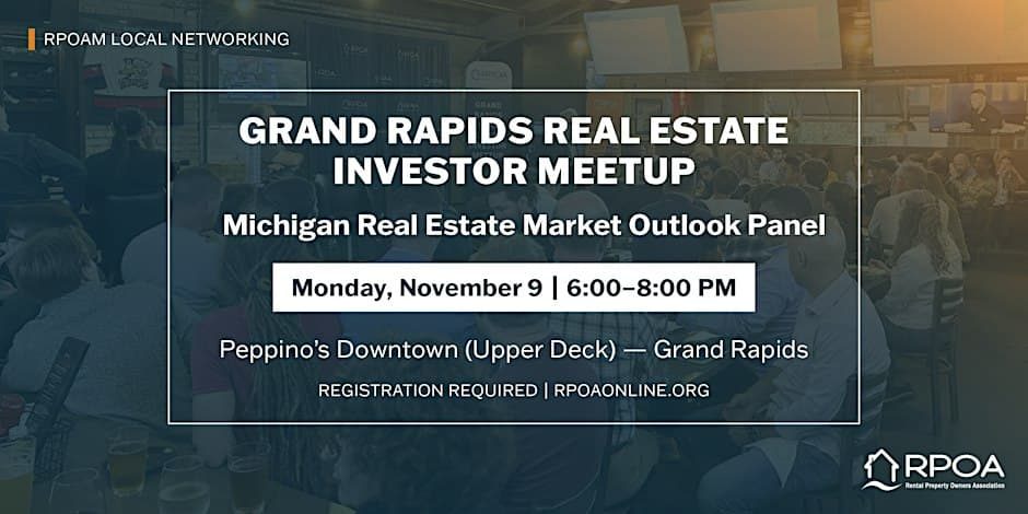 Image from the organizer&rsquo;s page for State of Michigan Real Estate: Market Outlook Panel – Monthly Meetup