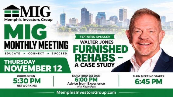 Image from the organizer’s page for MIG Monthly Meeting - Furnished Rentals: A Case Study