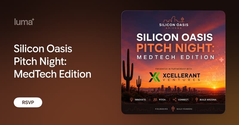 Image from the organizer&rsquo;s page for Silicon Oasis Pitch Night: MedTech Edition