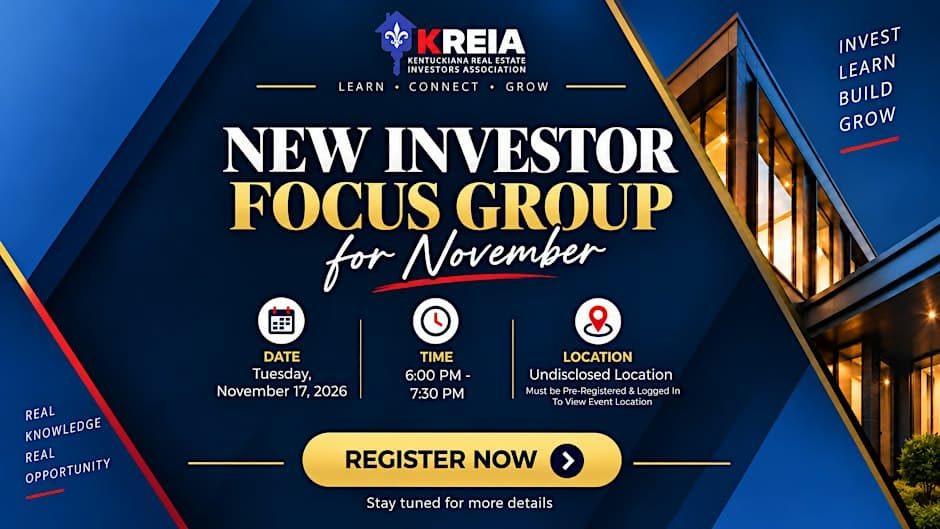 Image from the organizer’s page for KREIA New Investor Focus Group for November